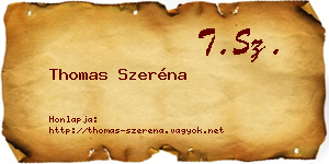 Thomas Szeréna névjegykártya